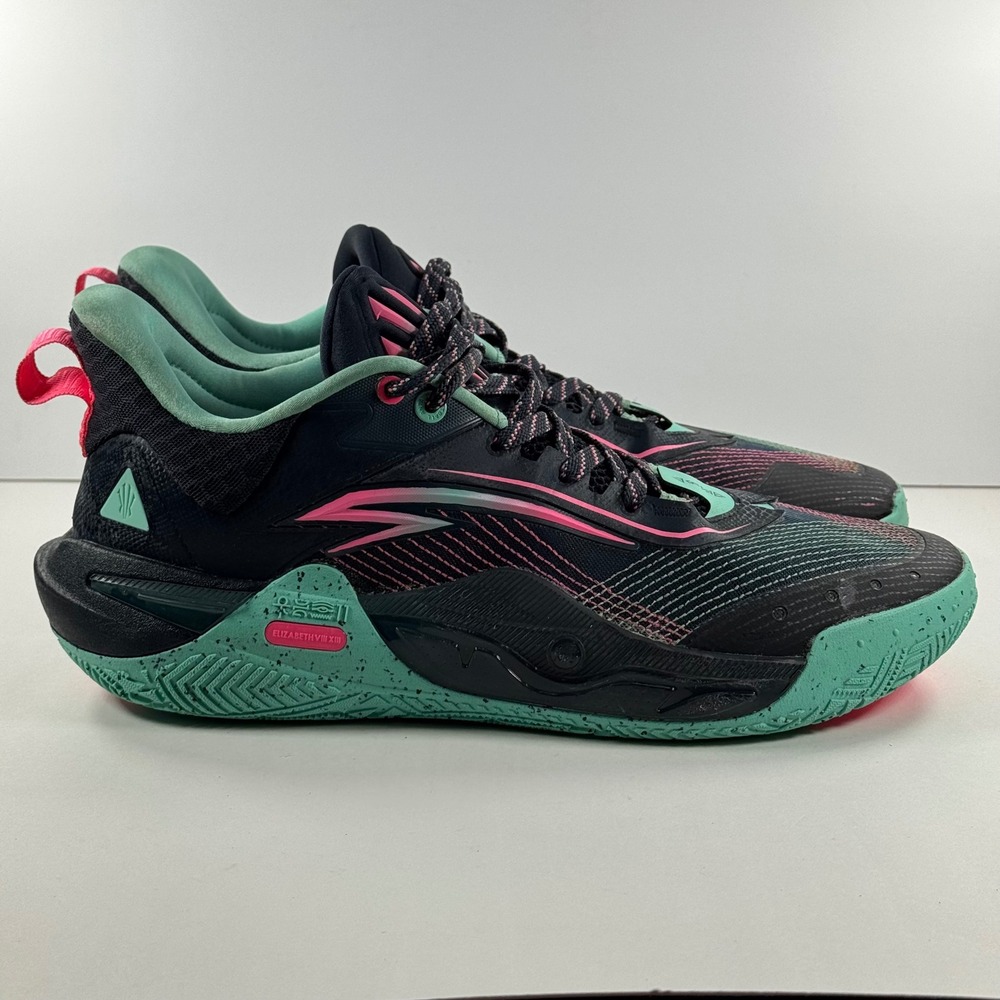 Anta Kai 1 Speed Celestial Guardian Basketball Shoes Black Teal Pink Mens 13